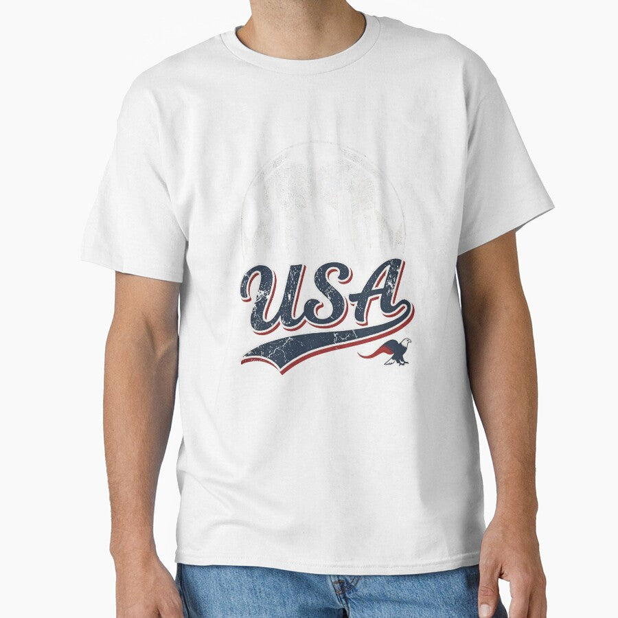 Vintage USA Skyline Soccer Fan Distressed Football by Imaginationbeyond Unisex T-shirt, Sweatshirt, Hoodie, Long Sleeve Tee - T-Shirt, Sweatshirt, Hoodie