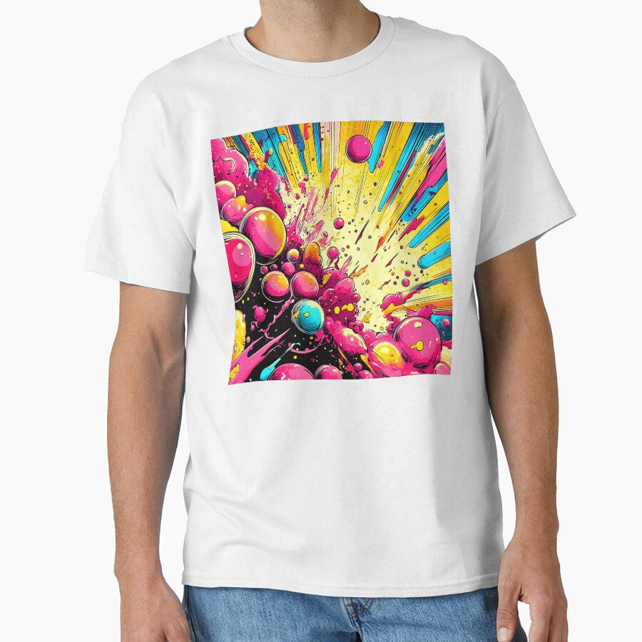 Pop Art Comic Book-Style Colorful Abstract Designs by DEC02 Unisex T-shirt, Sweatshirt, Hoodie, Long Sleeve Tee - T-Shirt, Sweatshirt, Hoodie