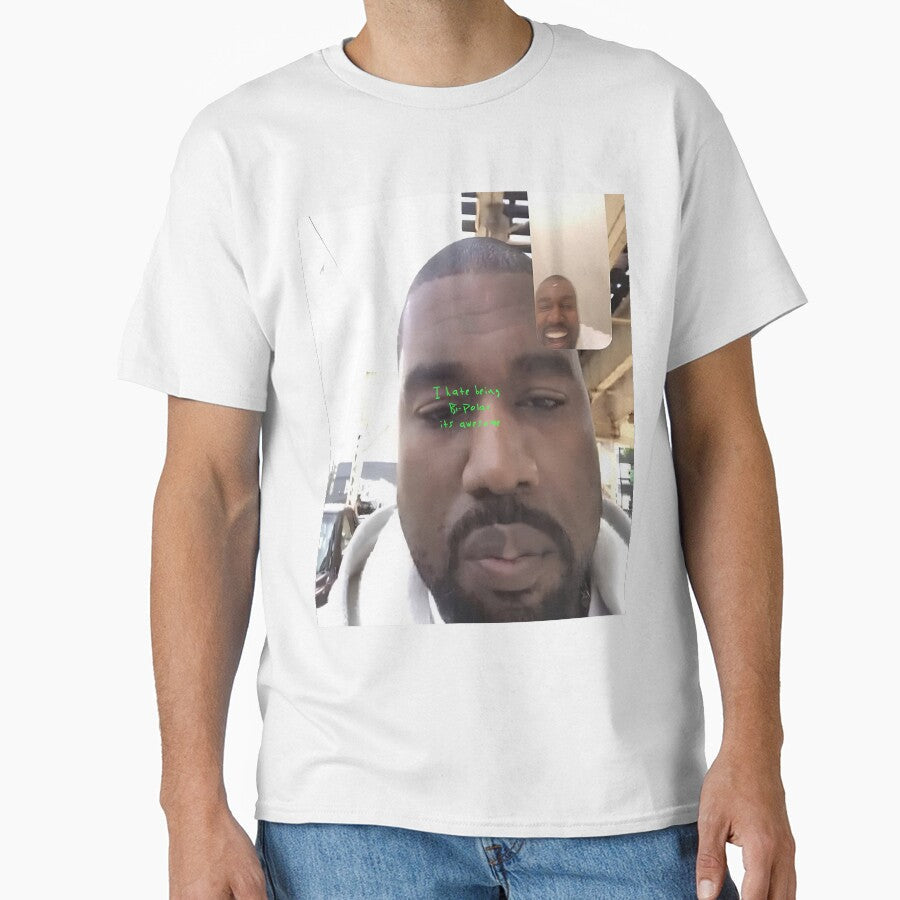 Kanye West - Bipolar by Music Artisan Unisex T-shirt, Sweatshirt, Hoodie, Long Sleeve Tee - T-Shirt, Sweatshirt, Hoodie