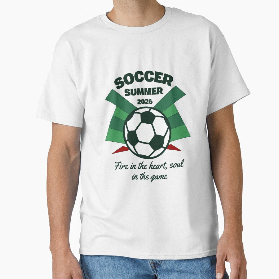 Soccer Summer 2026: Green Stadium Soul & Football Passion by MalisoStickers Unisex T-shirt, Sweatshirt, Hoodie, Long Sleeve Tee - T-Shirt, Sweatshirt, Hoodie