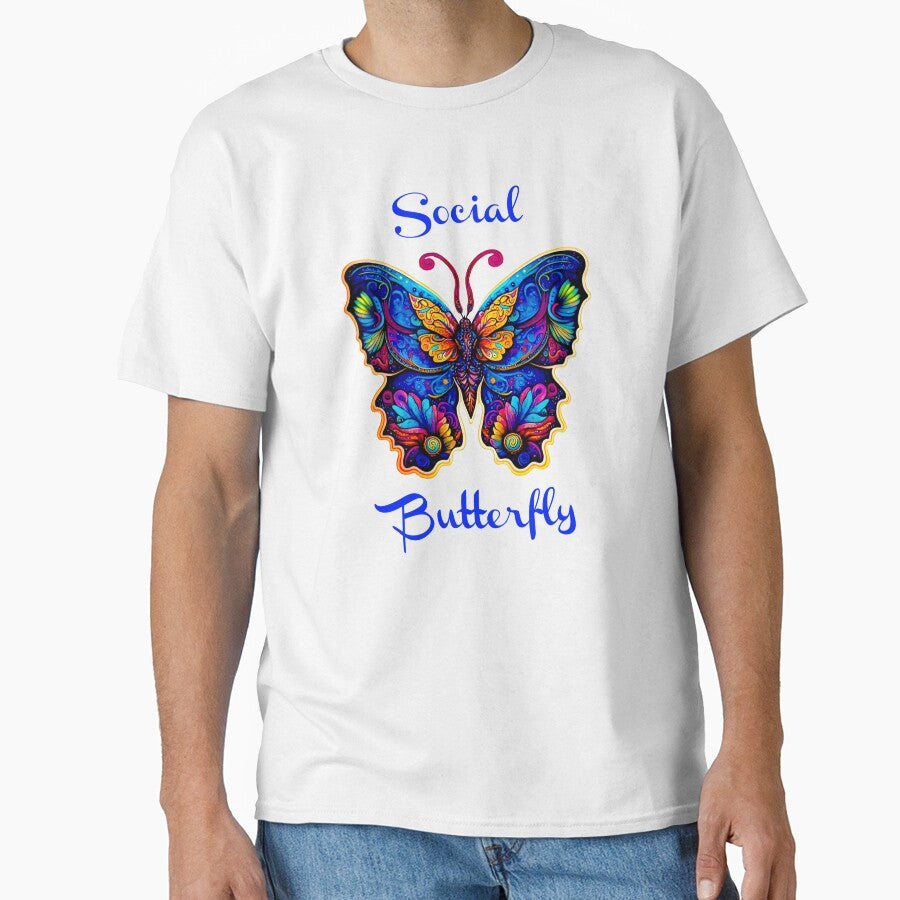 Colorful extrovert Social Butterfly by Atteestude Unisex T-shirt, Sweatshirt, Hoodie, Long Sleeve Tee - T-Shirt, Sweatshirt, Hoodie