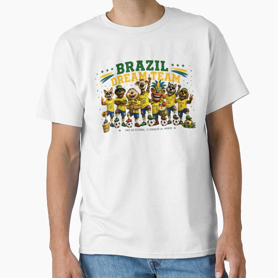 Funny Brazil Soccer Dream Team Shirt by WabiSabiSjak Unisex T-shirt, Sweatshirt, Hoodie, Long Sleeve Tee - T-Shirt, Sweatshirt, Hoodie