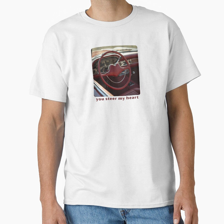 You Steer My Heart - Cute Pun | TeeHee Puns Funny Design by TeeHee Puns Unisex T-shirt, Sweatshirt, Hoodie, Long Sleeve Tee - T-Shirt, Sweatshirt, Hoodie