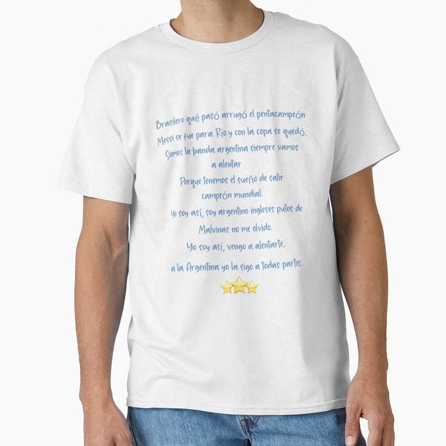 Argentinian song Brasilero qu pas arrug el pentacampen argentina soccer fans song by NeboulaHamra - T-Shirt, Sweatshirt, Hoodie