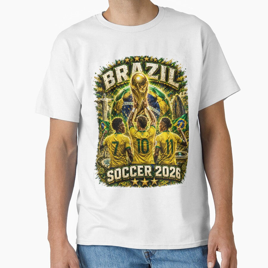 Brazil Soccer 2026 Shirt  Brazilian Football Fan Gift by UrbanPrintVibes Unisex T-shirt, Sweatshirt, Hoodie, Long Sleeve Tee - T-Shirt, Sweatshirt, Hoodie