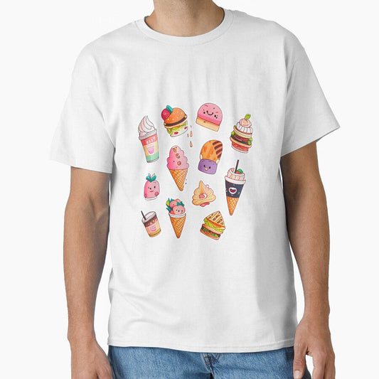 #2 Cute happy food sticker pack by KawaiiFoodArt Unisex T-shirt, Sweatshirt, Hoodie, Long Sleeve Tee - T-Shirt, Sweatshirt, Hoodie