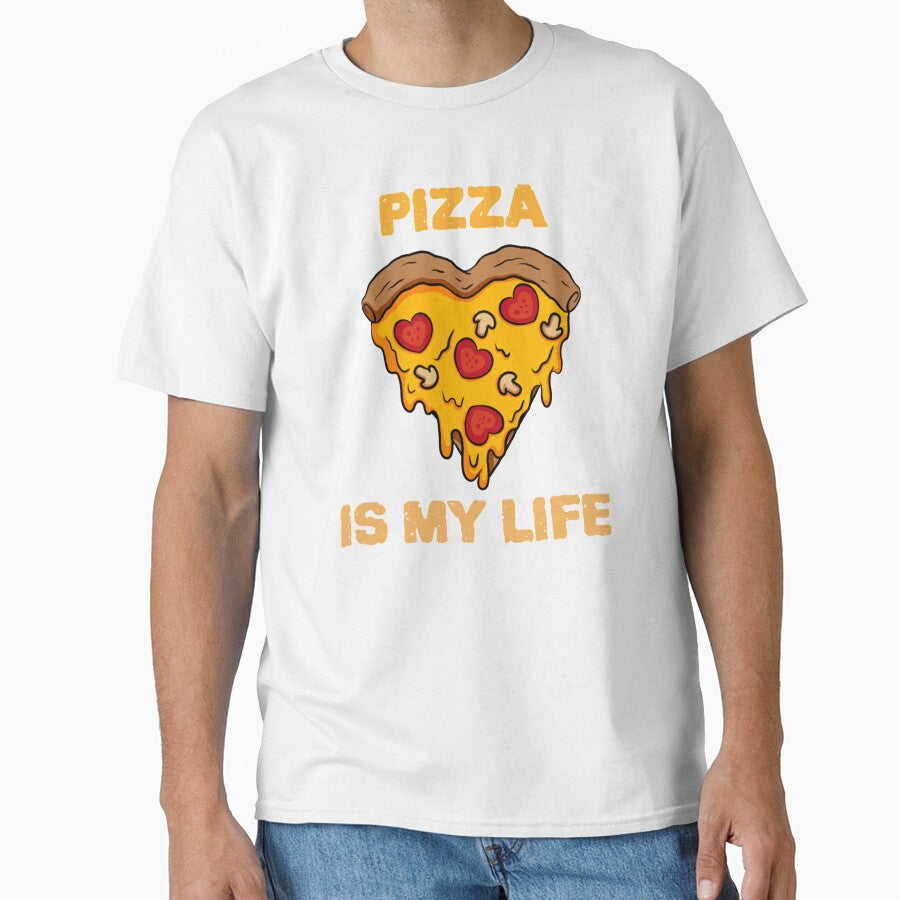 Pizza Is My Life (Heart) by SacredsDesigns Unisex T-shirt, Sweatshirt, Hoodie, Long Sleeve Tee - T-Shirt, Sweatshirt, Hoodie