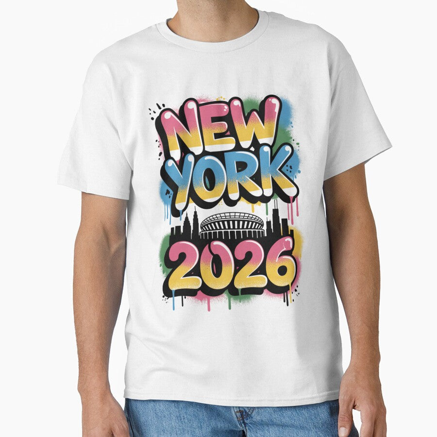 New York 2026 MetLife Stadium Skyline T-Shirt V7 by DarylWelsh2024 Unisex T-shirt, Sweatshirt, Hoodie, Long Sleeve Tee - T-Shirt, Sweatshirt, Hoodie