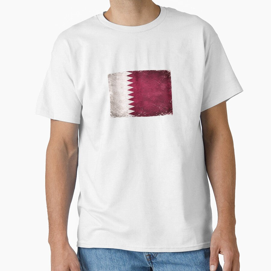 Qatar Football World Cup Flag | Grunge Qatari Soccer Art by tangramrachel Unisex T-shirt, Sweatshirt, Hoodie, Long Sleeve Tee - T-Shirt, Sweatshirt, Hoodie