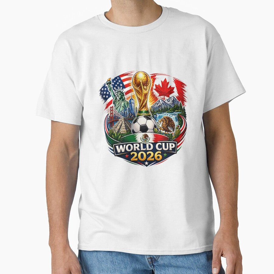 Football 2026 USA Canada Mexico  Soccer Fan Design Retro Travel Style by Puraenergia Stickers - T-Shirt, Sweatshirt, Hoodie