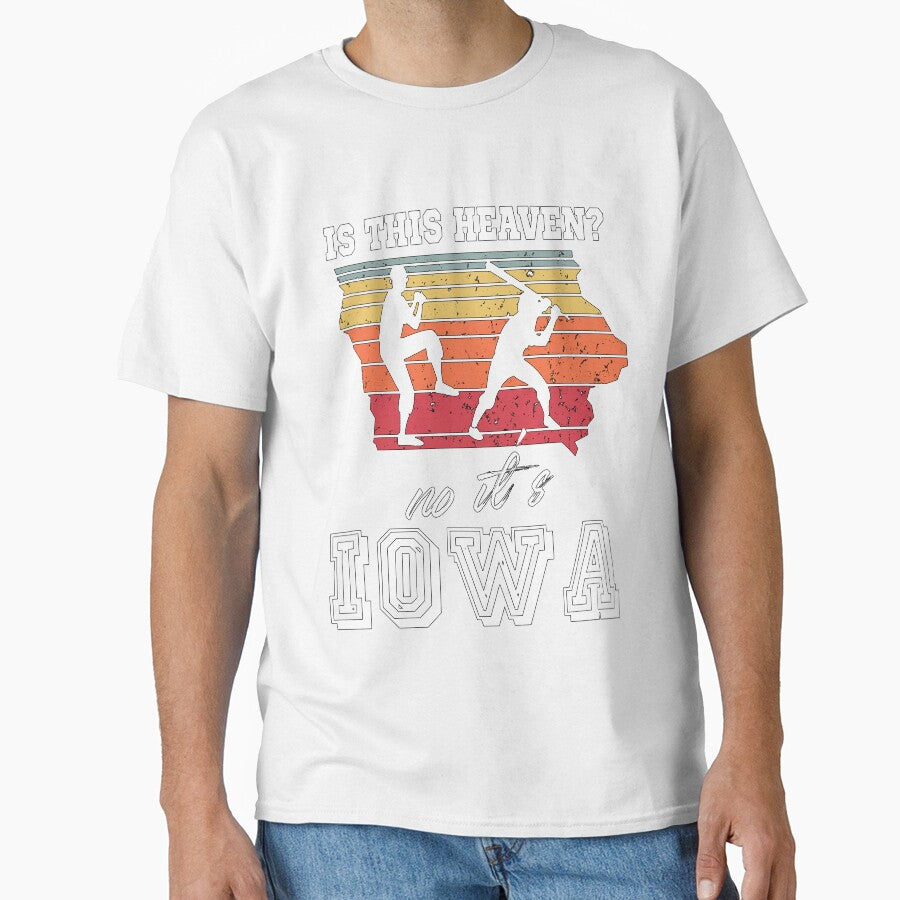 Is This Heaven No Its Iowa Baseball retro vintage by Mo-Am Unisex T-shirt, Sweatshirt, Hoodie, Long Sleeve Tee - T-Shirt, Sweatshirt, Hoodie
