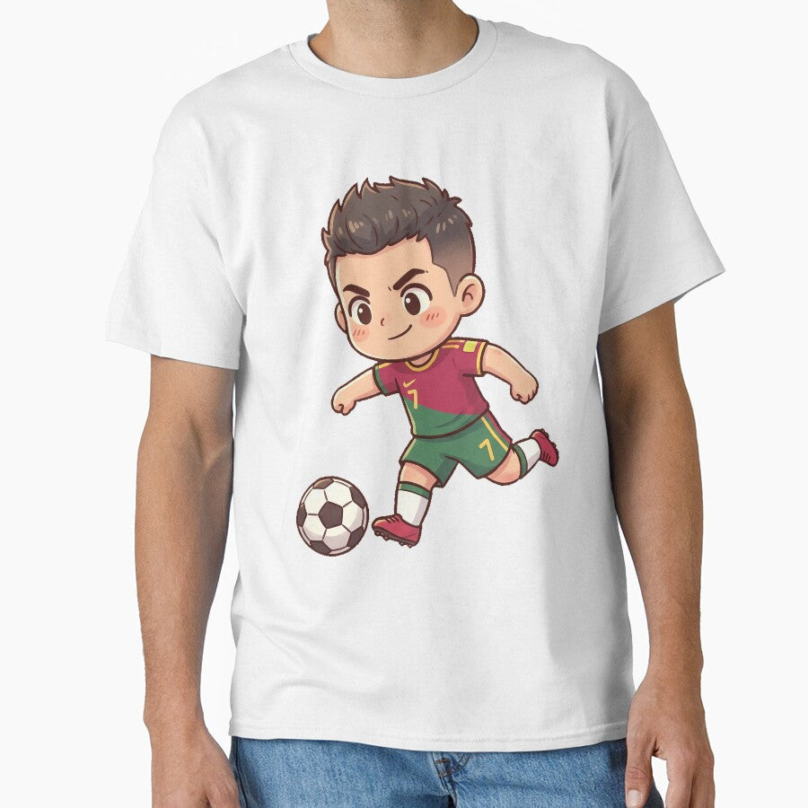 Kawaii Football Star Number 7 Soccer Champion Anime Sports Art by RosetteArtists Unisex T-shirt, Sweatshirt, Hoodie, Long Sleeve Tee - T-Shirt, Sweatshirt, Hoodie