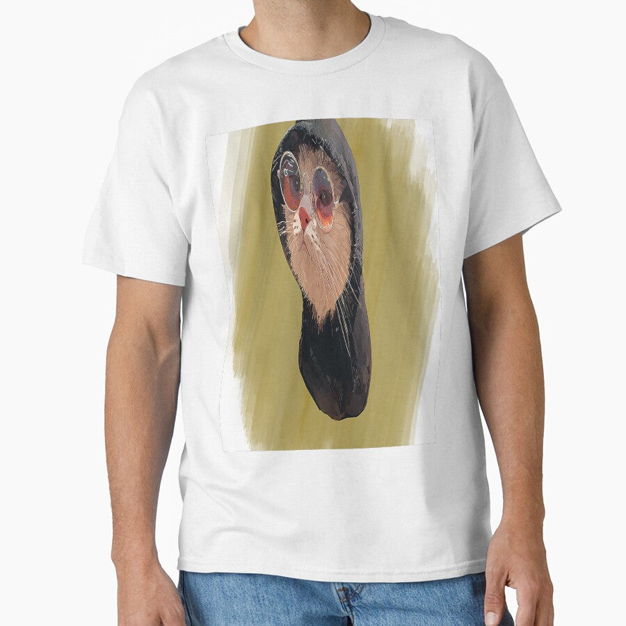stylish cat by drawings2024 Unisex T-shirt, Sweatshirt, Hoodie, Long Sleeve Tee - T-Shirt, Sweatshirt, Hoodie