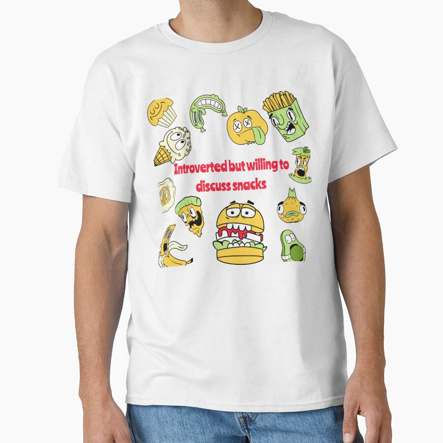 Introverted but willing to discuss snacks by Creative jiffy Unisex T-shirt, Sweatshirt, Hoodie, Long Sleeve Tee - T-Shirt, Sweatshirt, Hoodie