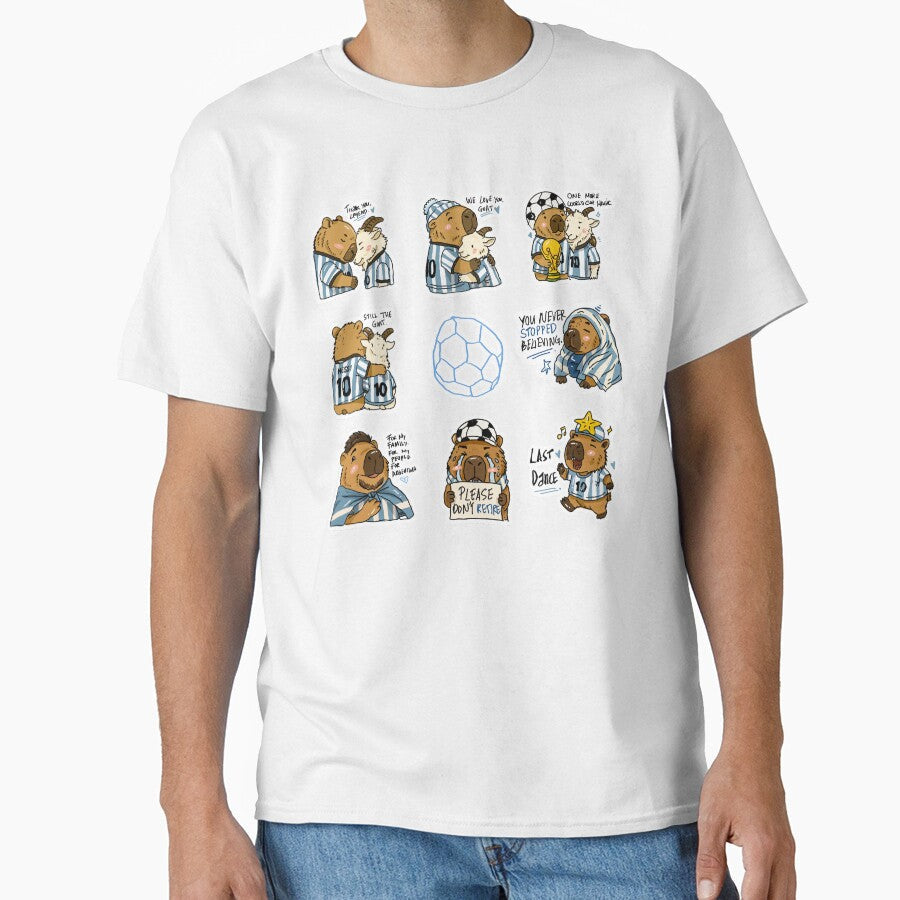 Capybara Argentina World Cup 2026 Sticker Pack | Cute GOAT Football Fan Collection by chupichapa - T-Shirt, Sweatshirt, Hoodie
