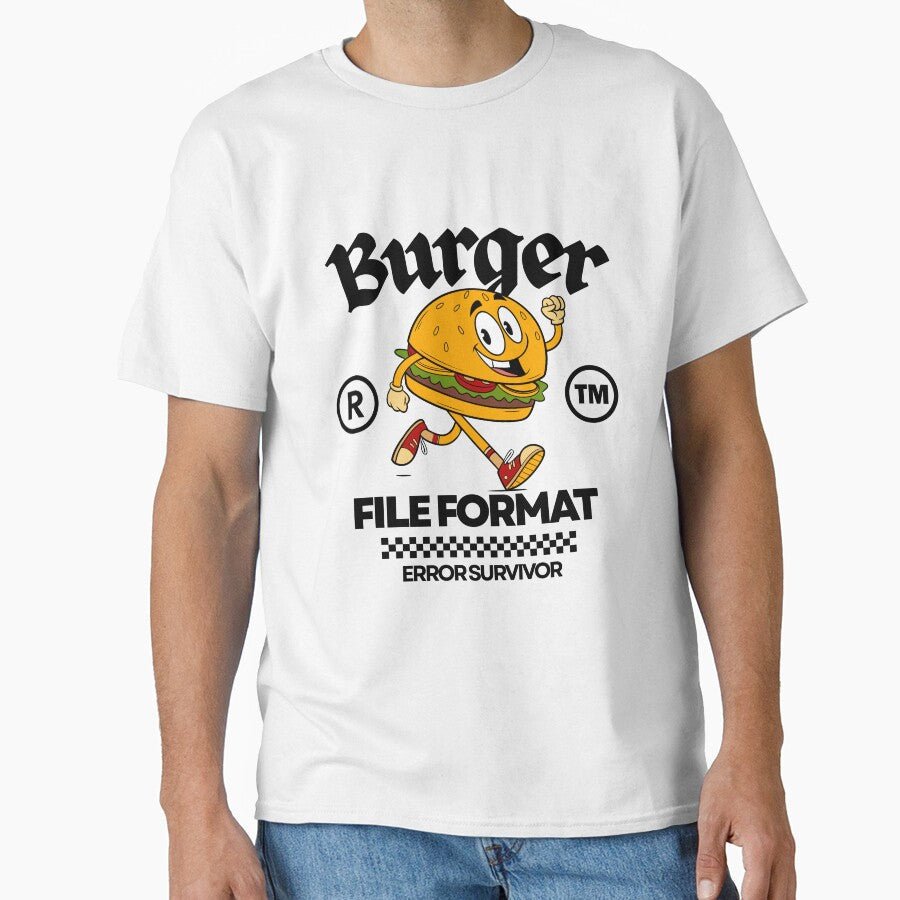 Burger file format error survivor by Peerless-Prime Unisex T-shirt, Sweatshirt, Hoodie, Long Sleeve Tee - T-Shirt, Sweatshirt, Hoodie