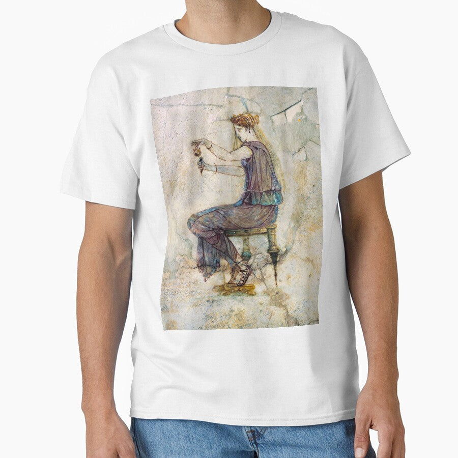 Ancient Roman fresco painting. Woman with perfume. by likiska Unisex T-shirt, Sweatshirt, Hoodie, Long Sleeve Tee - T-Shirt, Sweatshirt, Hoodie