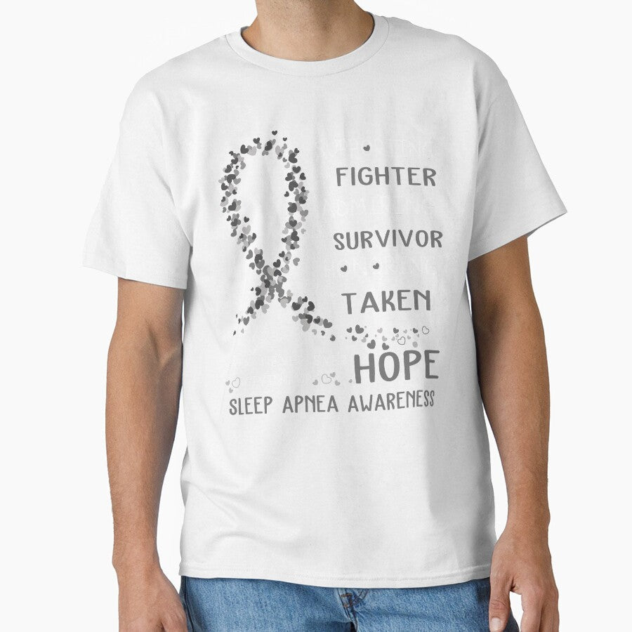 Supporting Fighter Sleep Apnea Awareness by largellie Unisex T-shirt, Sweatshirt, Hoodie, Long Sleeve Tee - T-Shirt, Sweatshirt, Hoodie