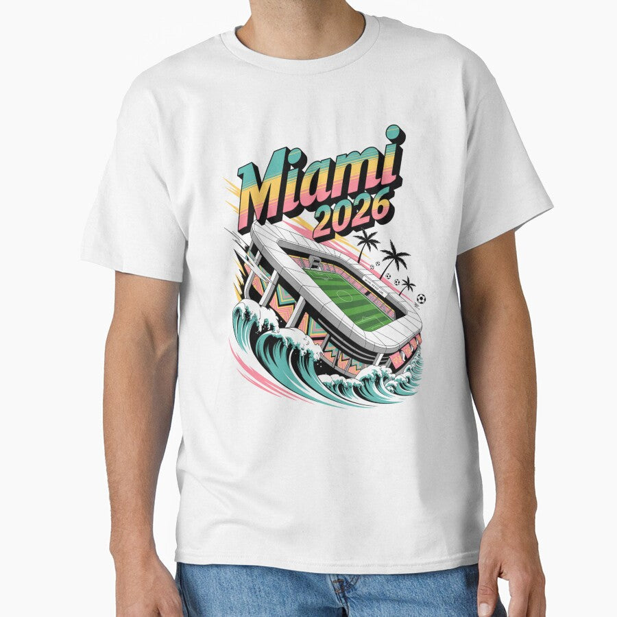Miami 2026 Ocean Wave Football T-Shirt V17 by DarylWelsh2024 Unisex T-shirt, Sweatshirt, Hoodie, Long Sleeve Tee - T-Shirt, Sweatshirt, Hoodie