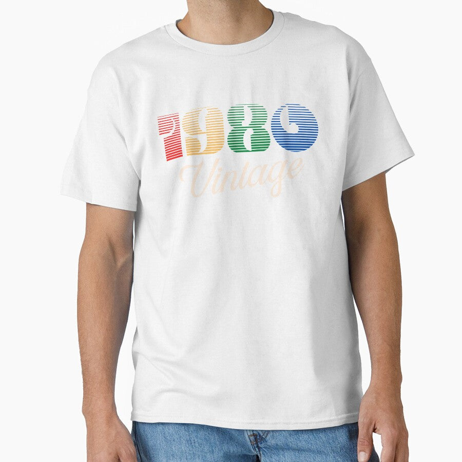 1980 Vintage by 2MdesignStore Unisex T-shirt, Sweatshirt, Hoodie, Long Sleeve Tee - T-Shirt, Sweatshirt, Hoodie