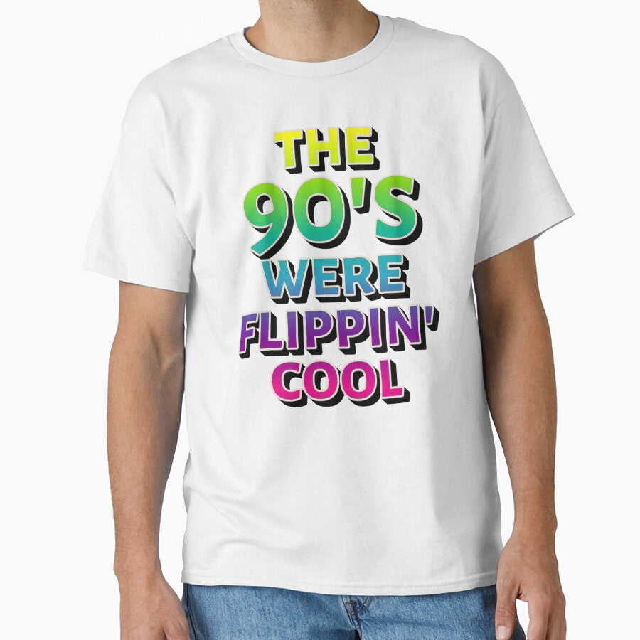 The 90's Were Flippin' Cool, Ombre Pastel Retro Style Design by TrulyEpoque Unisex T-shirt, Sweatshirt, Hoodie, Long Sleeve Tee - T-Shirt, Sweatshirt, Hoodie