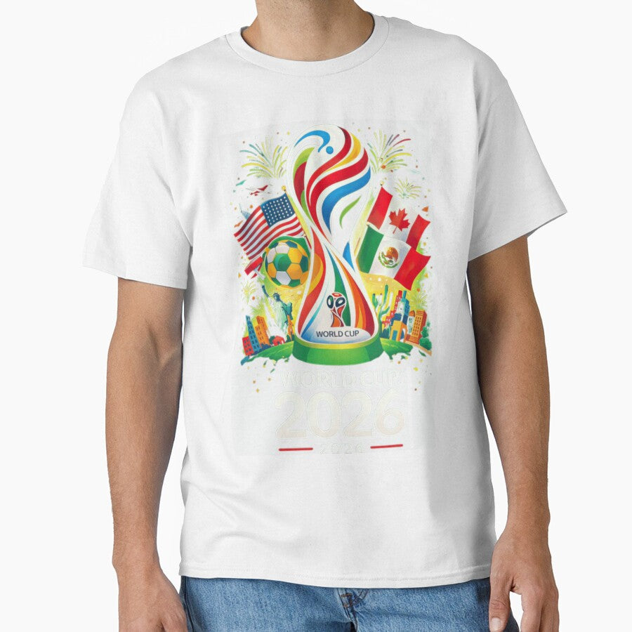 USA Canada Mexico Soccer 2026 International Football Celebration Classic T-Shirt by BlitCrankMath - T-Shirt, Sweatshirt, Hoodie