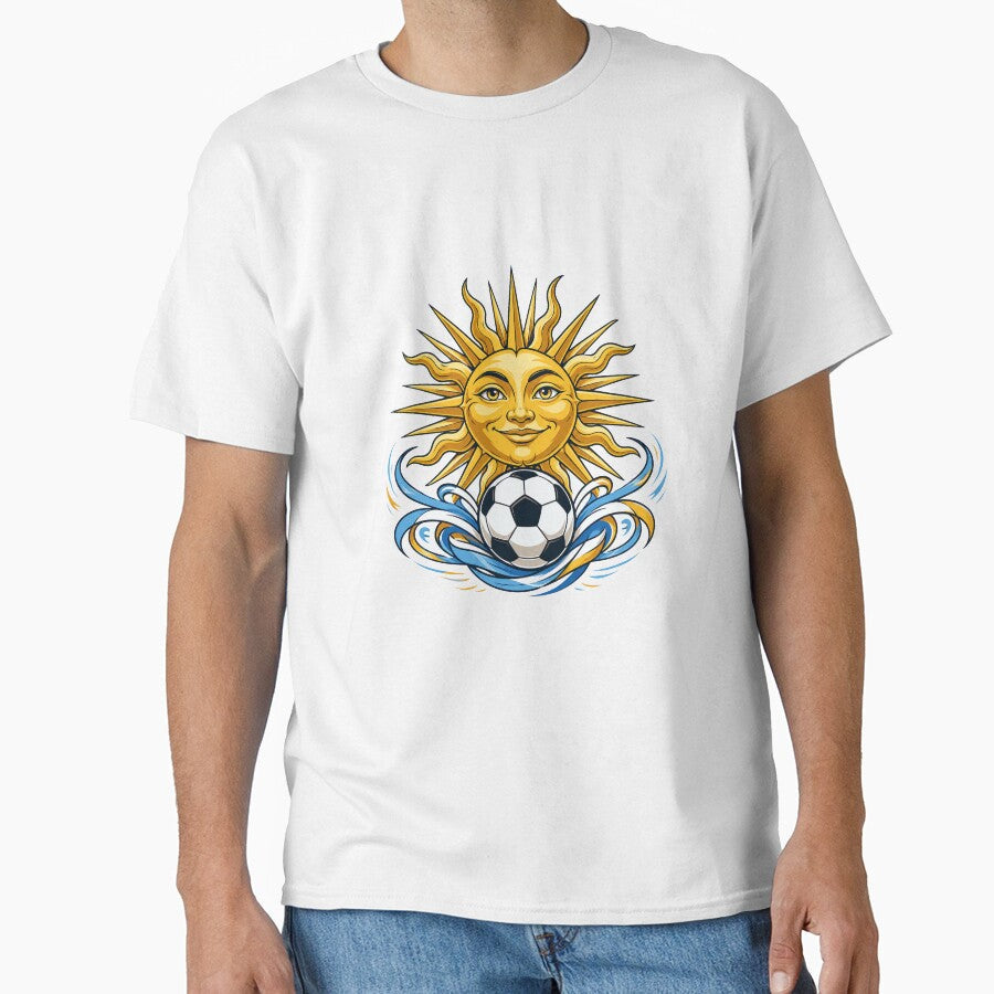 Argentina Sun Soccer T-Shirt | Premium Football Graphic by wizooo411 Unisex T-shirt, Sweatshirt, Hoodie, Long Sleeve Tee - T-Shirt, Sweatshirt, Hoodie