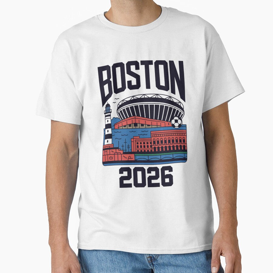Boston 2026 New England Soccer Souvenir T-Shirt V20 by DarylWelsh2024 Unisex T-shirt, Sweatshirt, Hoodie, Long Sleeve Tee - T-Shirt, Sweatshirt, Hoodie