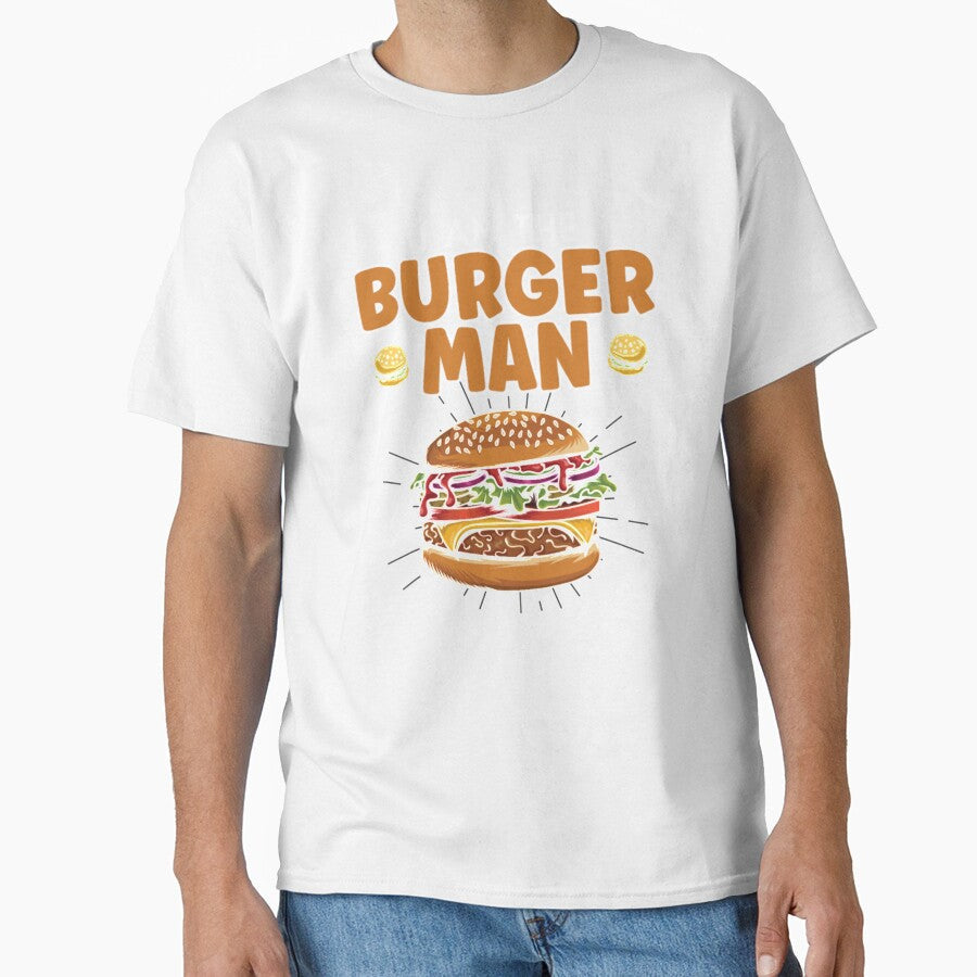 The Burger Man by ClamenTaon Unisex T-shirt, Sweatshirt, Hoodie, Long Sleeve Tee - T-Shirt, Sweatshirt, Hoodie