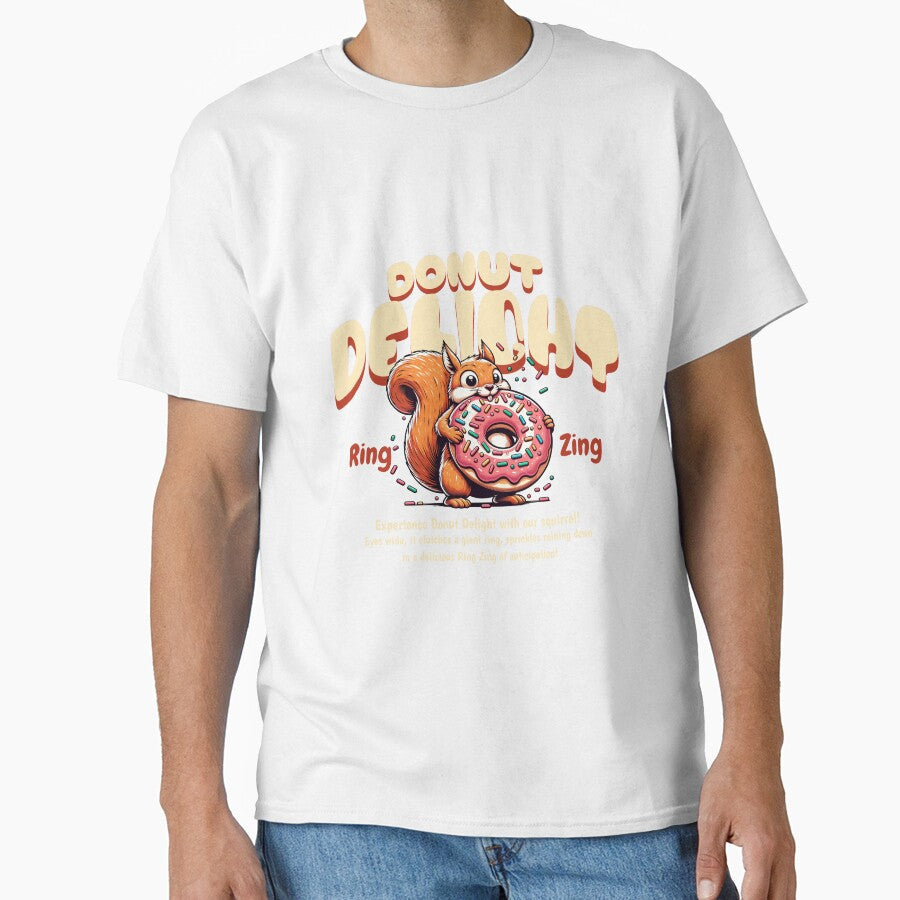 Squirrel Donut Delight experience by DavidBriot Unisex T-shirt, Sweatshirt, Hoodie, Long Sleeve Tee - T-Shirt, Sweatshirt, Hoodie