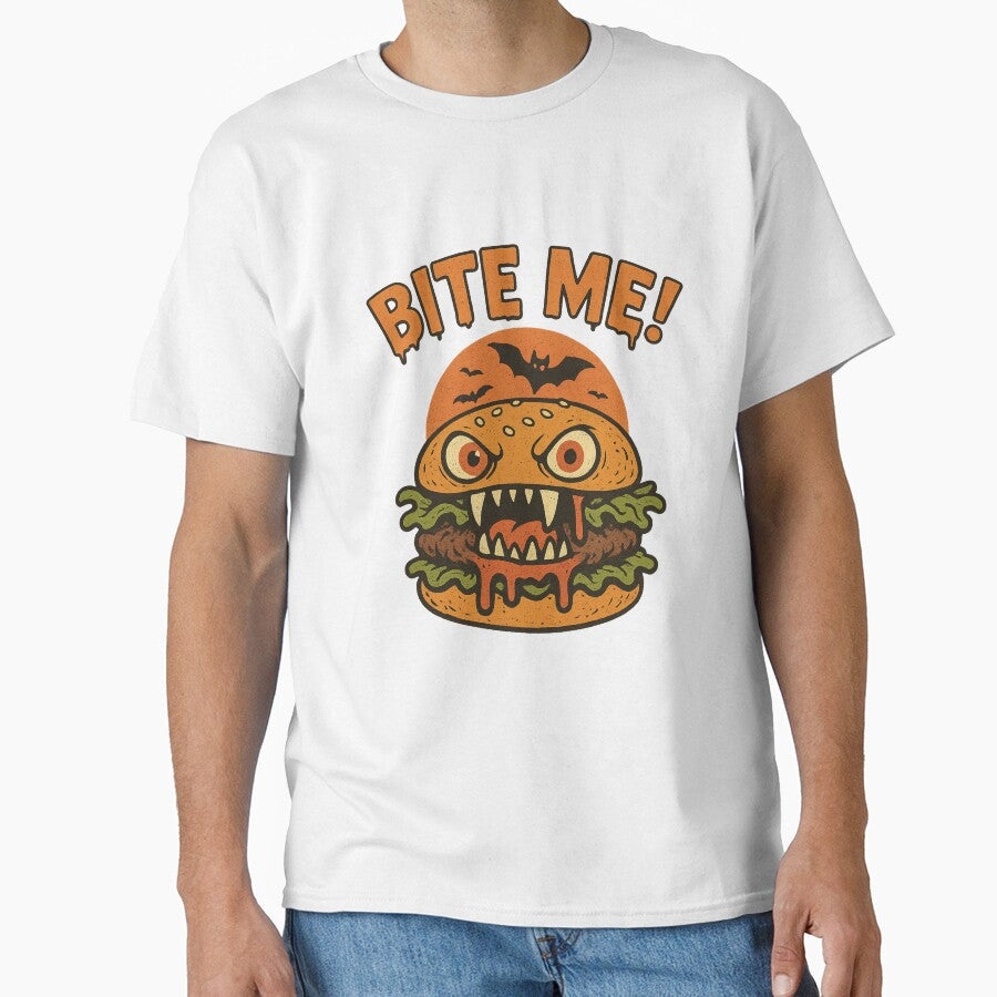 Halloween Scary Burger Monster by JudithLatko Unisex T-shirt, Sweatshirt, Hoodie, Long Sleeve Tee - T-Shirt, Sweatshirt, Hoodie