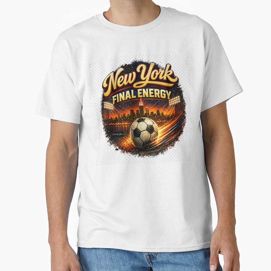 New York Final Energy  Retro Soccer Fan Design by MySheetMusicArt Unisex T-shirt, Sweatshirt, Hoodie, Long Sleeve Tee - T-Shirt, Sweatshirt, Hoodie