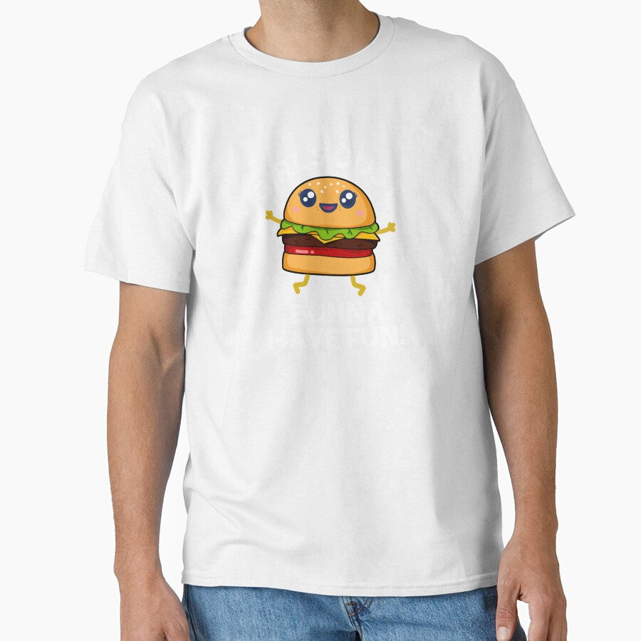 Girls Just Bunna Have Fun Funny Burger Puns (Dark BG) by punnybone Unisex T-shirt, Sweatshirt, Hoodie, Long Sleeve Tee - T-Shirt, Sweatshirt, Hoodie