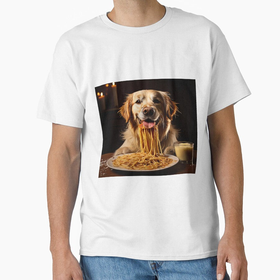 Mon chien quand il dcouvre un nouveau plat ! by Collection de trsors Unisex T-shirt, Sweatshirt, Hoodie, Long Sleeve Tee - T-Shirt, Sweatshirt, Hoodie