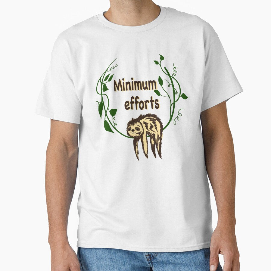 Lazy sloth minimum efforts club by Maryart8 Unisex T-shirt, Sweatshirt, Hoodie, Long Sleeve Tee - T-Shirt, Sweatshirt, Hoodie