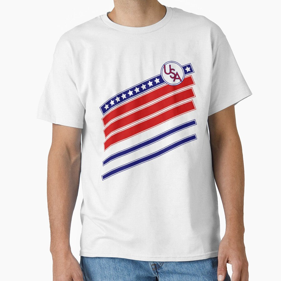 USA Retro Soccer by heckyesco Unisex T-shirt, Sweatshirt, Hoodie, Long Sleeve Tee - T-Shirt, Sweatshirt, Hoodie