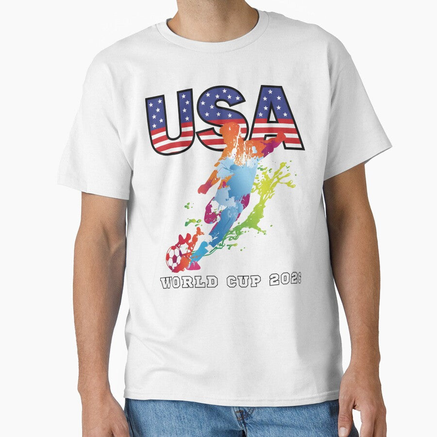 USA CAN MEX 26 Football Shirt | Color Splash International Fan Tee by BelindaVDavis Unisex T-shirt, Sweatshirt, Hoodie, Long Sleeve Tee - T-Shirt, Sweatshirt, Hoodie