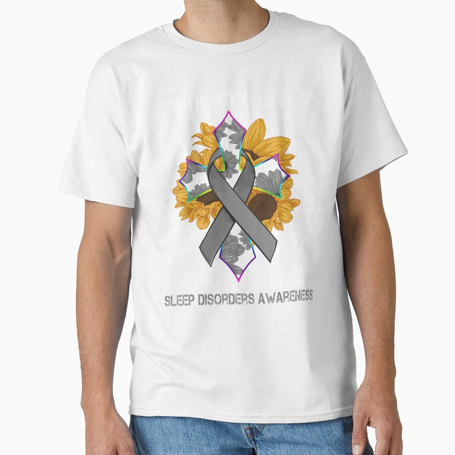 Sunflower Faith Hope Love Cross and Flag Sleep Disorders Awareness by largellie Unisex T-shirt, Sweatshirt, Hoodie, Long Sleeve Tee - T-Shirt, Sweatshirt, Hoodie