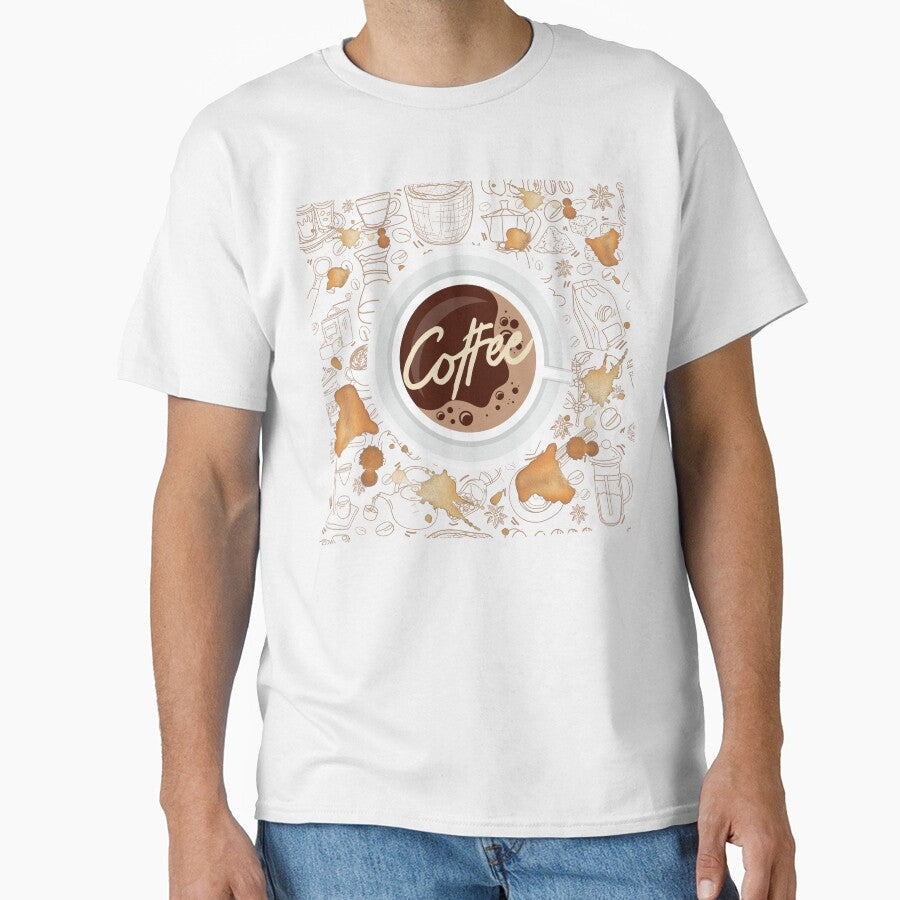 Cofe Coffee Cup  Aesthetic Coffee Stain Design by Art-Design-EM Unisex T-shirt, Sweatshirt, Hoodie, Long Sleeve Tee - T-Shirt, Sweatshirt, Hoodie