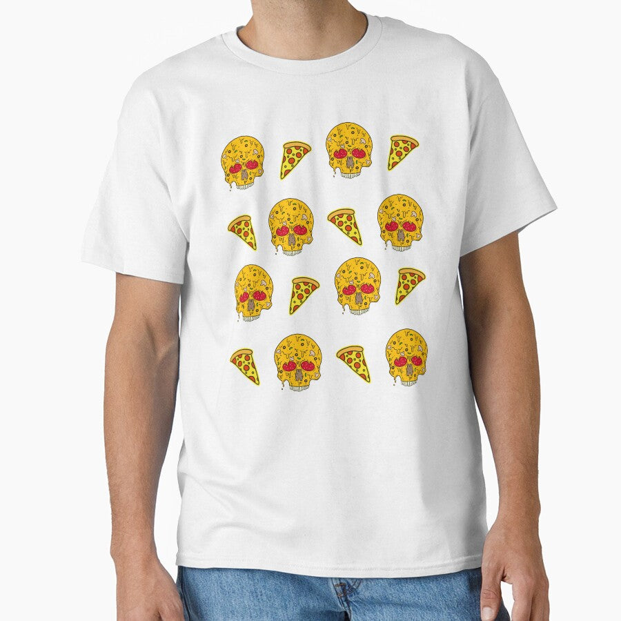 Pizza Skulls N Slices (Purple) by Milasneeze Unisex T-shirt, Sweatshirt, Hoodie, Long Sleeve Tee - T-Shirt, Sweatshirt, Hoodie