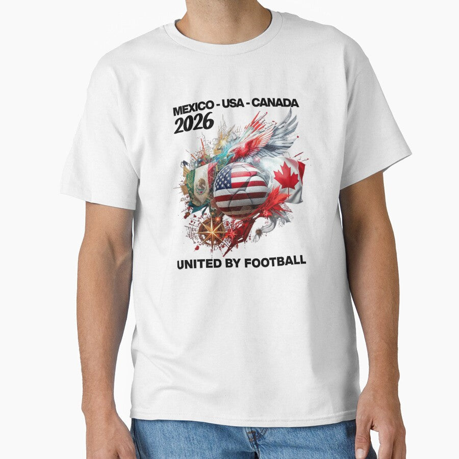 International Football Unity Design  Mexico USA Canada Premium Soccer Art by La-Designita - T-Shirt, Sweatshirt, Hoodie