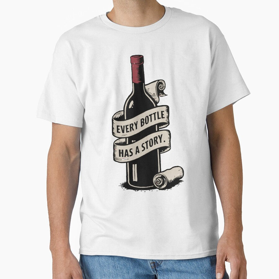 Every Bottle Has A Story by WineandWear Unisex T-shirt, Sweatshirt, Hoodie, Long Sleeve Tee - T-Shirt, Sweatshirt, Hoodie