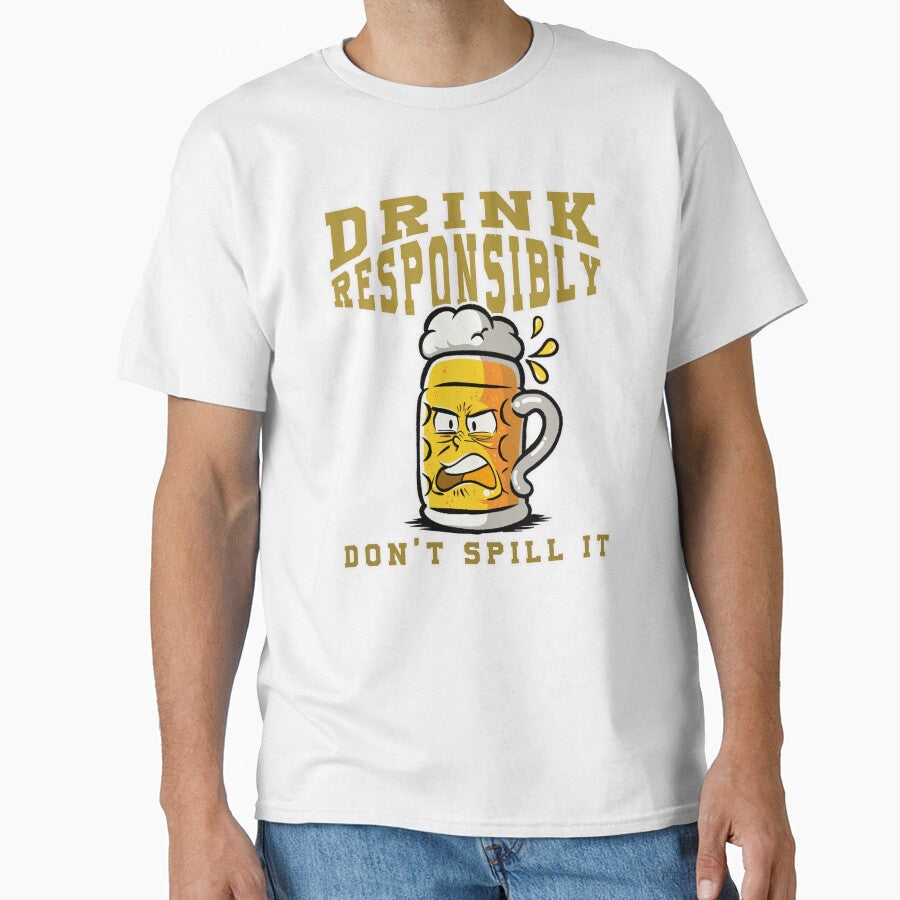 Cheers Without Spills: Bold Beer Lover's Art by ImaginarStore Unisex T-shirt, Sweatshirt, Hoodie, Long Sleeve Tee - T-Shirt, Sweatshirt, Hoodie