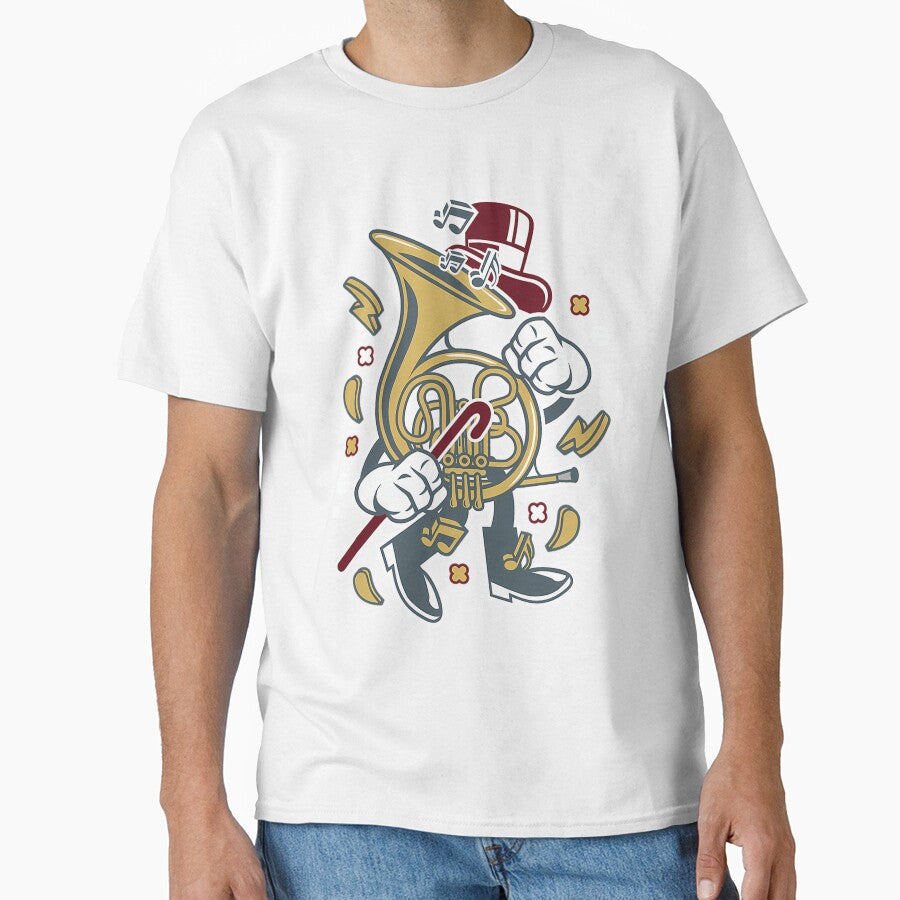 Drawing British Horn Street Cartoon by proctorhaivette Unisex T-shirt, Sweatshirt, Hoodie, Long Sleeve Tee - T-Shirt, Sweatshirt, Hoodie