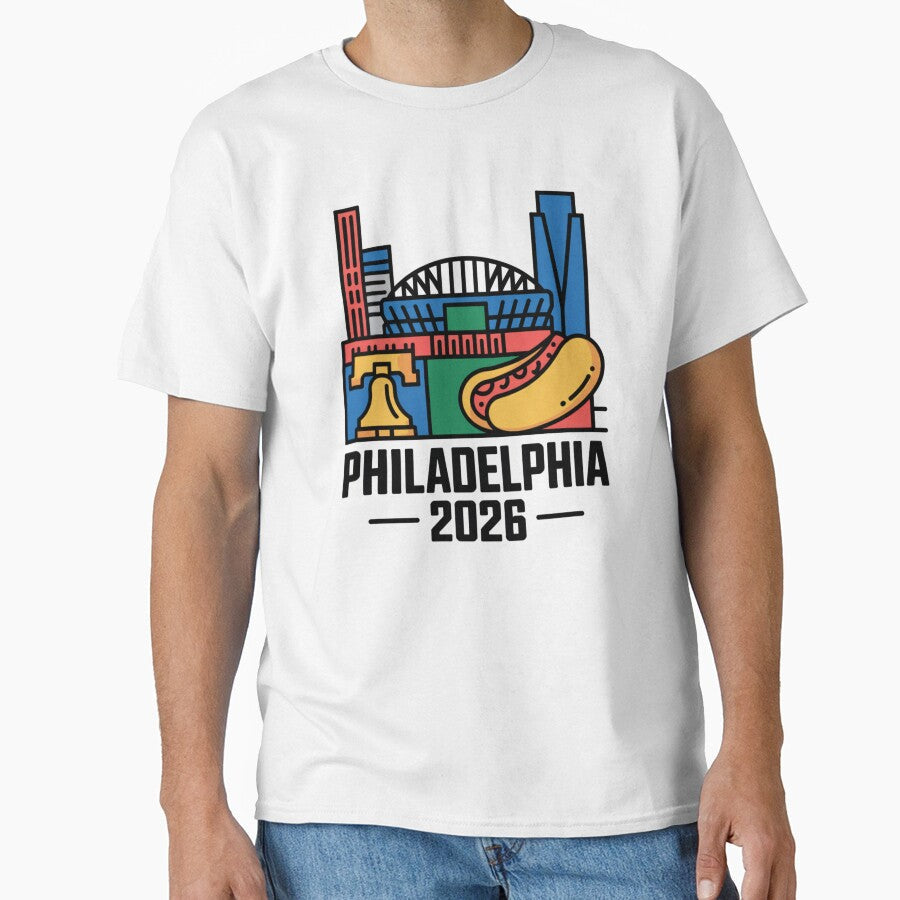 Philadelphia 2026 Liberty Bell Stadium Cheesesteak T-Shirt V15 by DarylWelsh2024 Unisex T-shirt, Sweatshirt, Hoodie, Long Sleeve Tee - T-Shirt, Sweatshirt, Hoodie