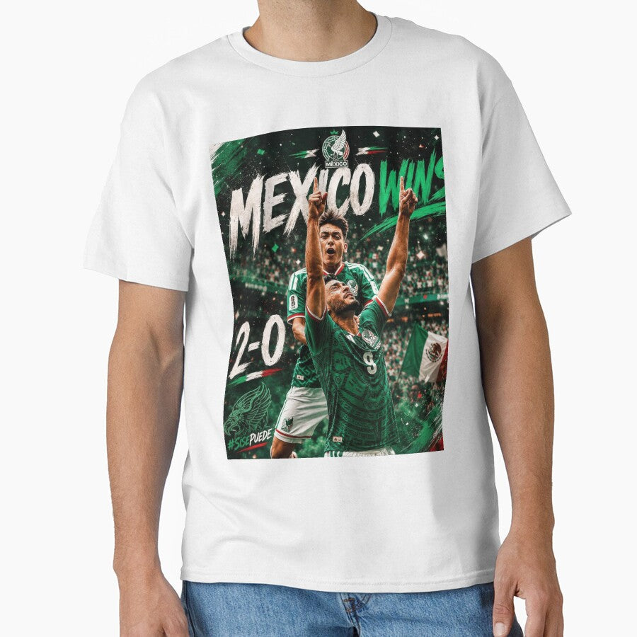 Mexico Wins 2-0 by pompom123 Unisex T-shirt, Sweatshirt, Hoodie, Long Sleeve Tee - T-Shirt, Sweatshirt, Hoodie