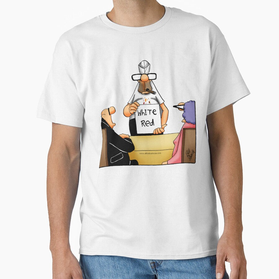 Funny Restaurant Wine Menu Cartoon Humor by abbottoons Unisex T-shirt, Sweatshirt, Hoodie, Long Sleeve Tee - T-Shirt, Sweatshirt, Hoodie