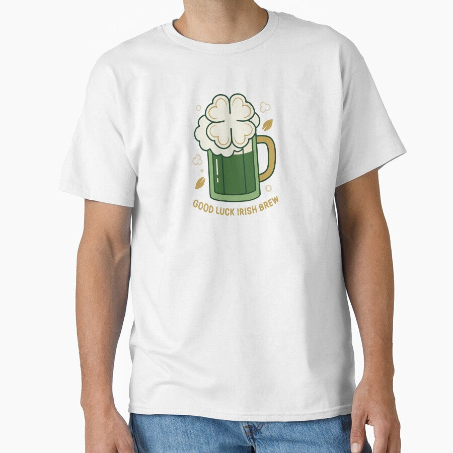 Good Luck Irish Brew  Retro St Patricks Beer Mug by Xatutik.art Unisex T-shirt, Sweatshirt, Hoodie, Long Sleeve Tee - T-Shirt, Sweatshirt, Hoodie