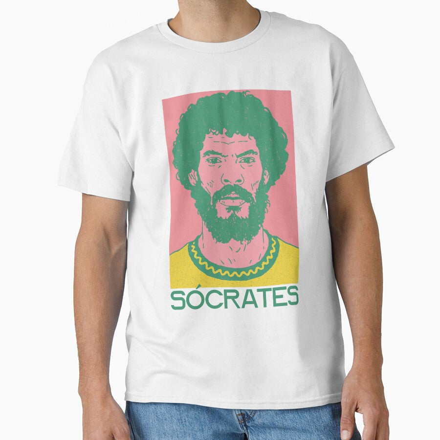 Scrates ------ Brazil Legend by AestheticNow Unisex T-shirt, Sweatshirt, Hoodie, Long Sleeve Tee - T-Shirt, Sweatshirt, Hoodie