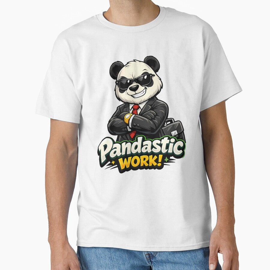 Office Panda Funny Work Cartoon Design, Relatable Panda Character for Daily Office Life by AuraloomAtelier - T-Shirt, Sweatshirt, Hoodie